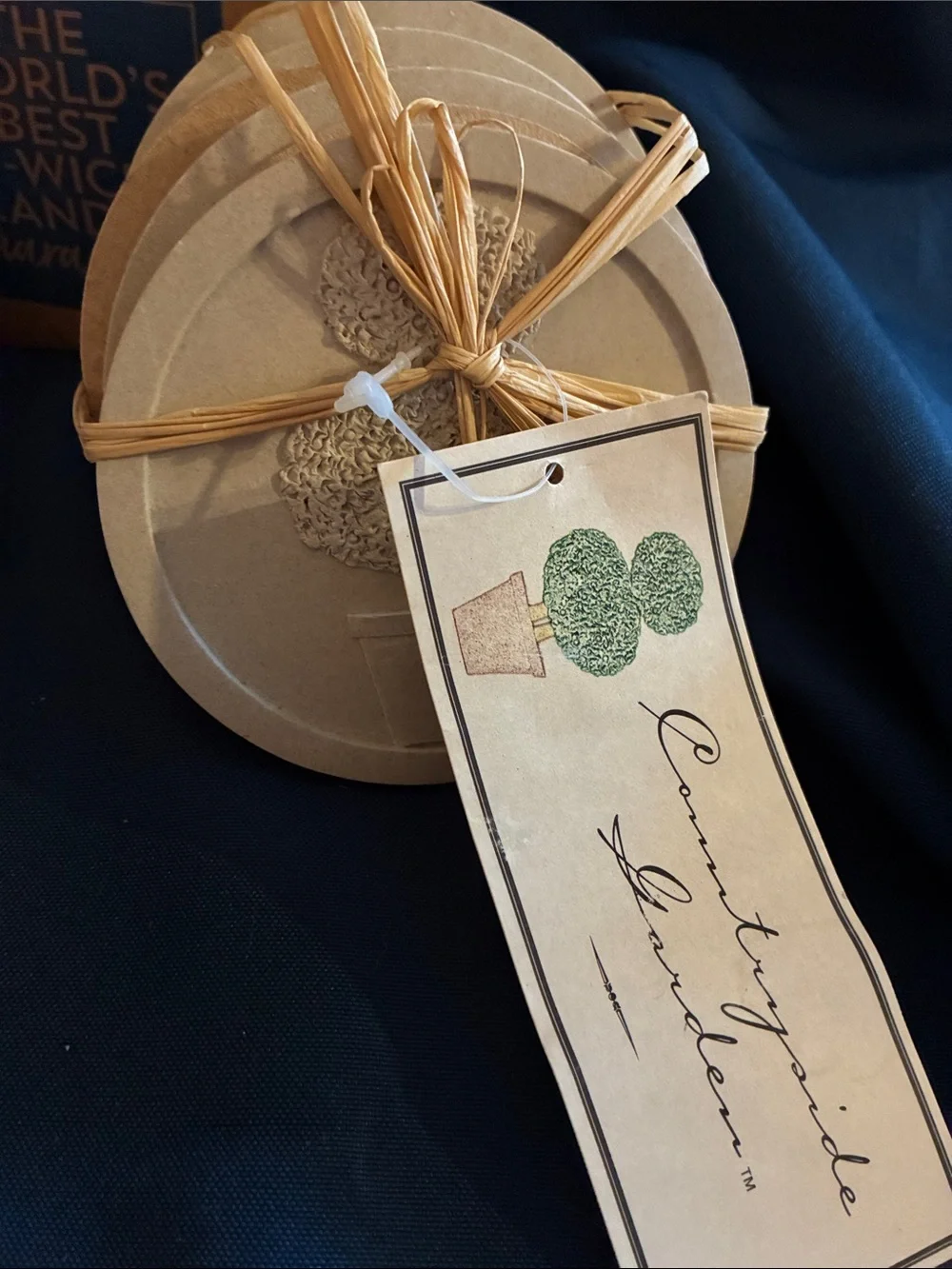 Gift Set - Lenox Green Tree Ornament, Holiday Candle, 4 Stoneware Coaster Set